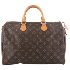  Louis Vuitton Speedy Handbag Monogram Canvas 35 