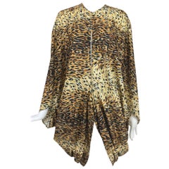 Norma Kamali OMO leopard print cocoon jacket 1970s