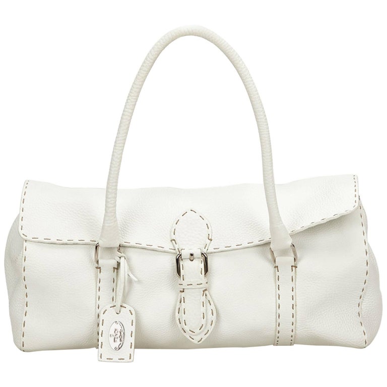 Fendi White Linda Handbag For Sale at 1stdibs