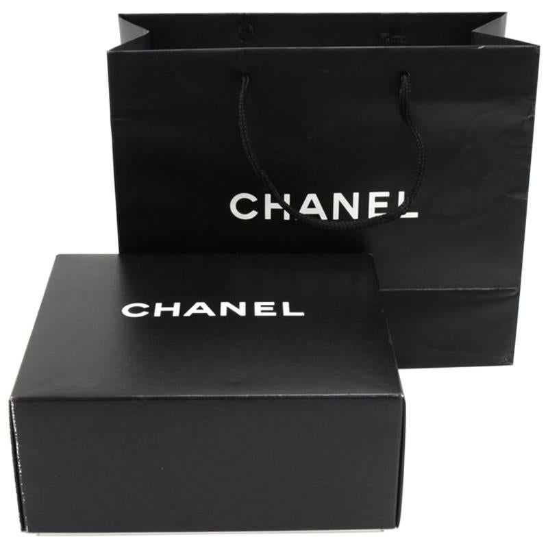 Chanel Black Box Paper bag and Ribbon Set for Medium Flap Bags