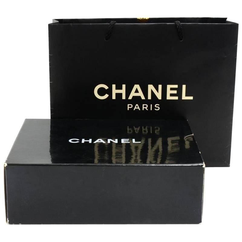 Chanel Black Box Paper bag and Ribbon Set for Medium Flap Bags