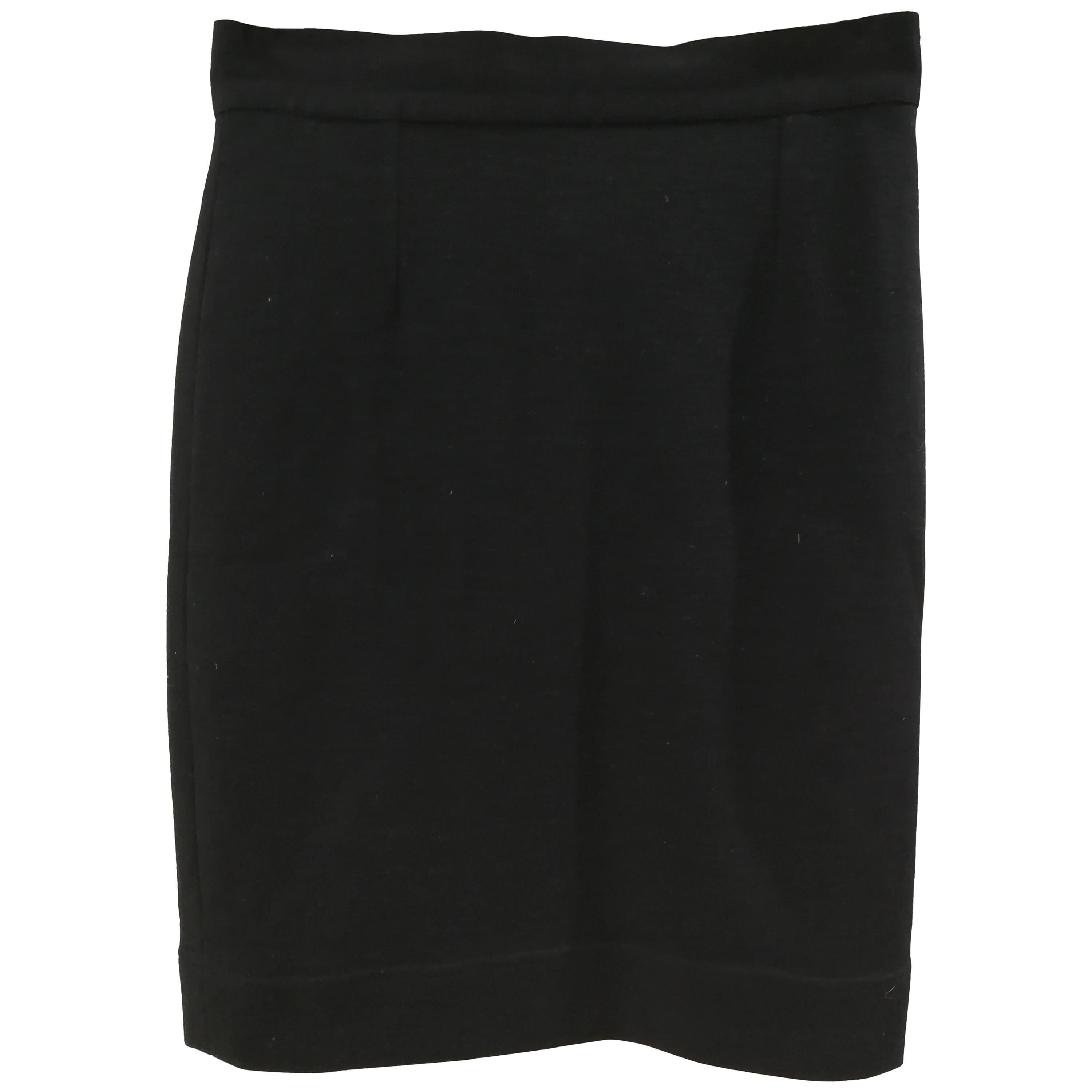Moschino Black Wool Skirt For Sale