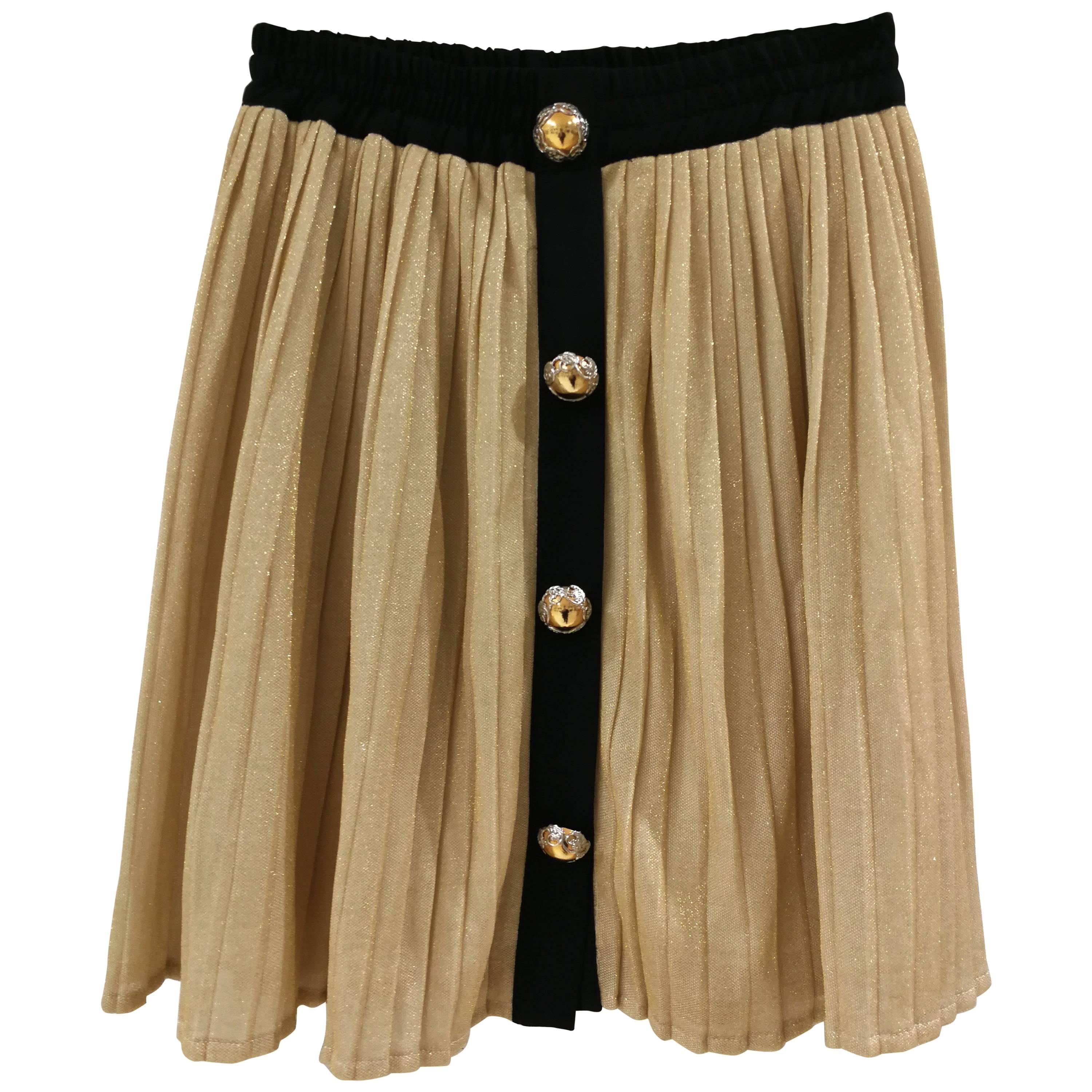 Gold Black Vintage Skirt