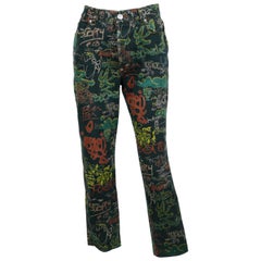 Jean Paul Gaultier Vintage Graffiti Print Pants Trousers