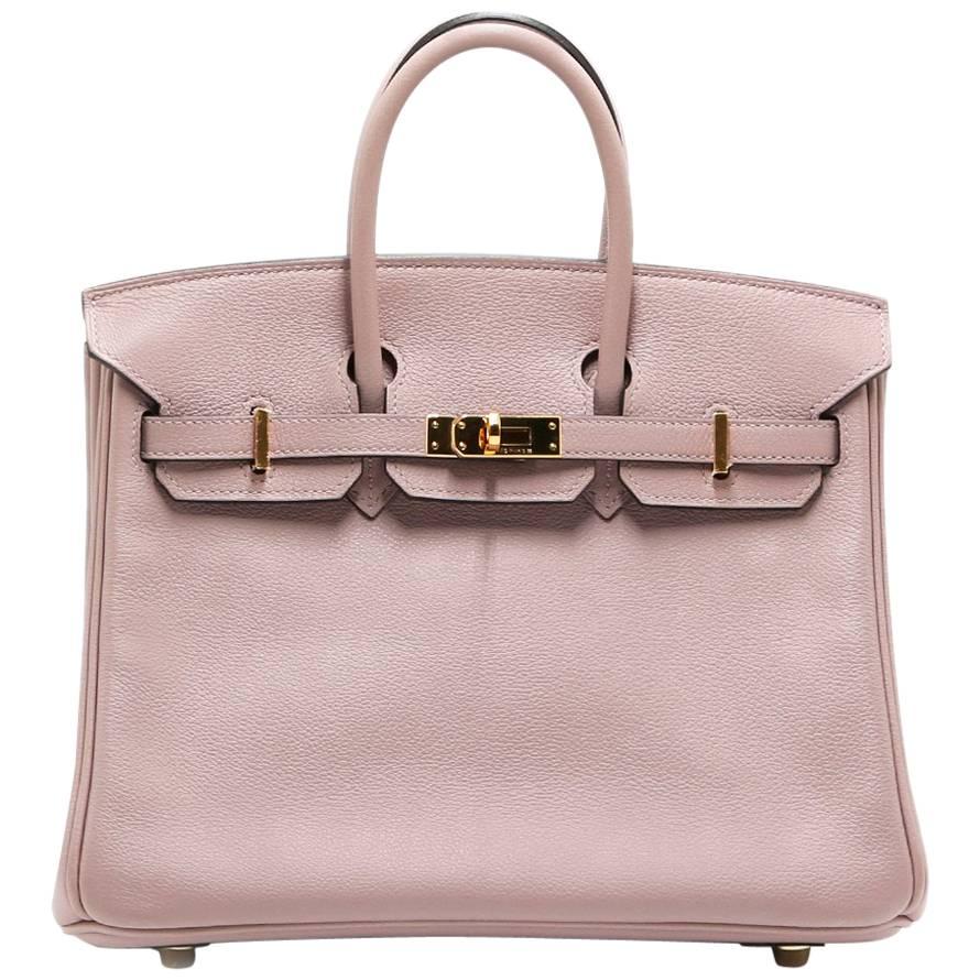 Hermès Pink Glycine Birkin 25 Bag at 