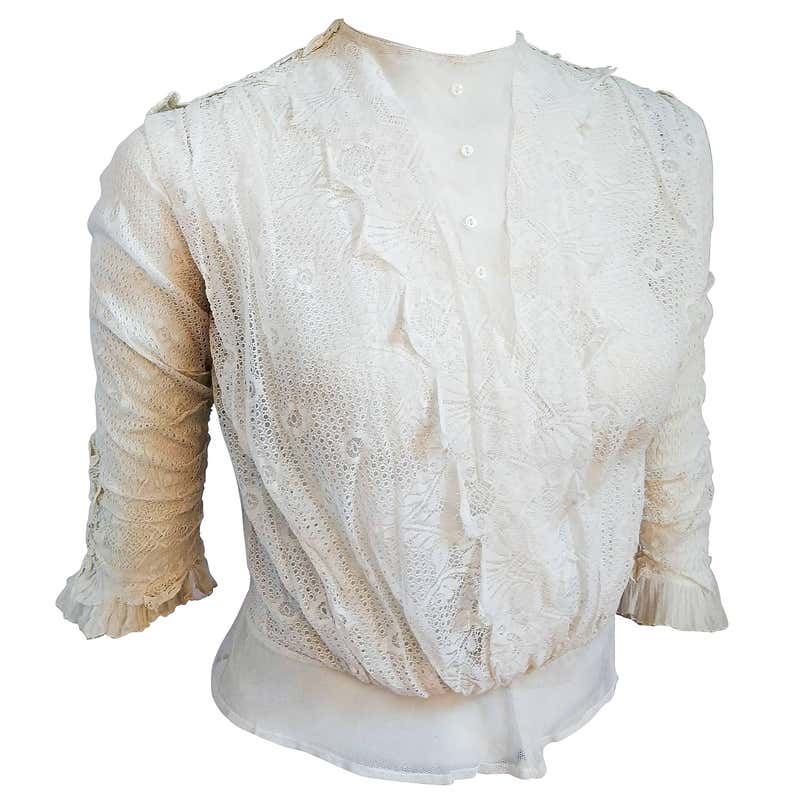 Edwardian White Cotton Hand Made Jacket For Sale at 1stDibs