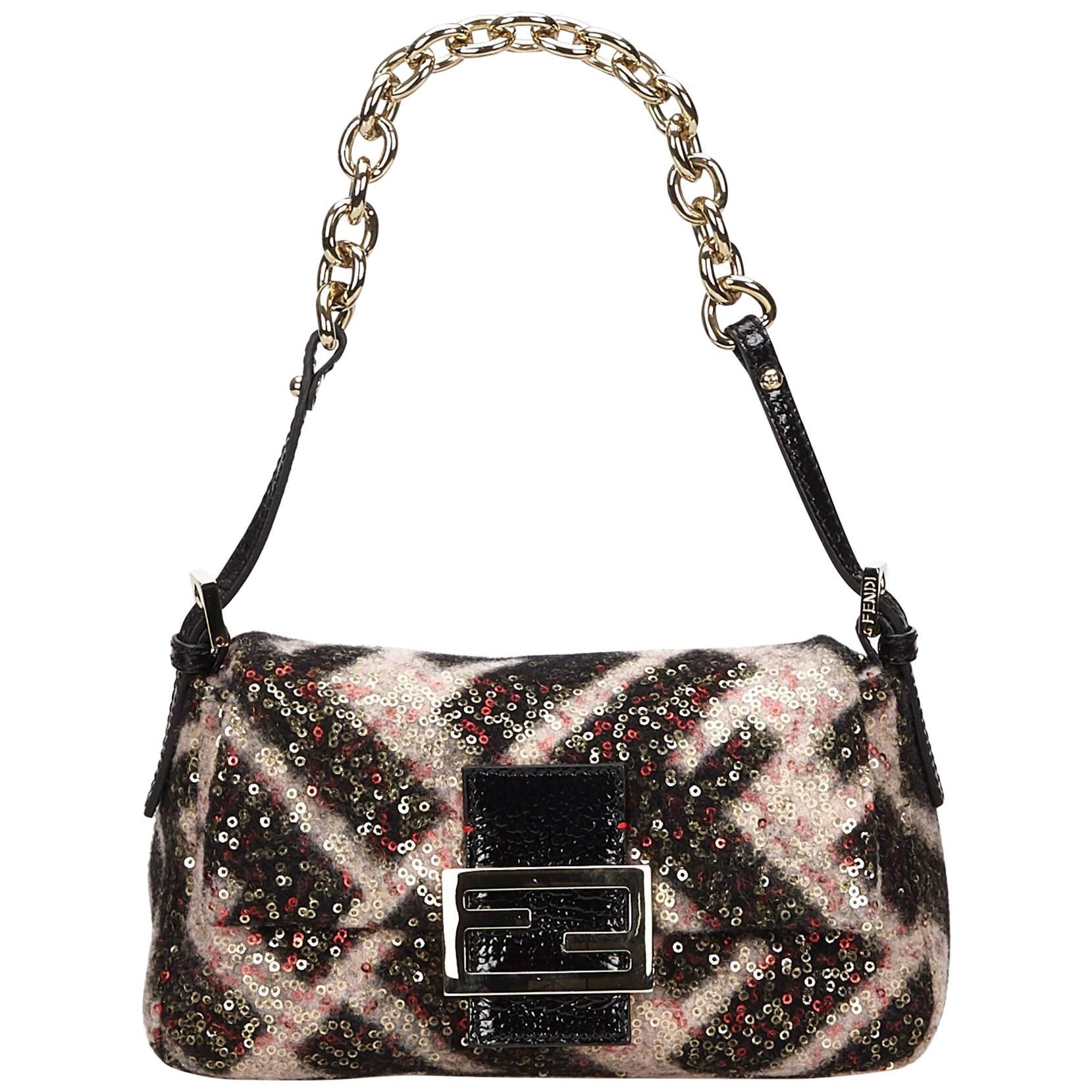 Fendi Multi Coloured Sequinned Mamma Baguette 