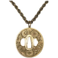 Vintage Alva Museum Replicas Japanese Medallion Necklace