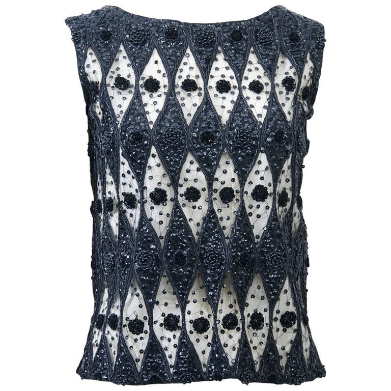 CutOut Sequin Shell For Sale at 1stDibs