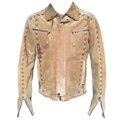 Dolce & Gabbana Buffalo Tribe calf suede leather jacket 