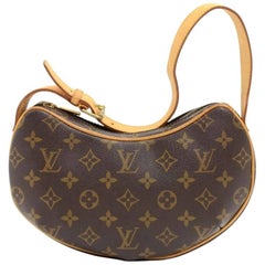 Louis Vuitton Pochette Croissant Monogram Canvas Shoulder Handbag