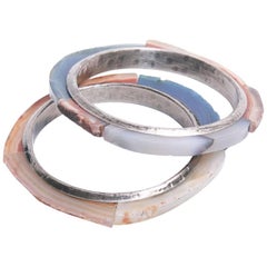 CHANEL Blue, Beige and Brown Hard Stones Bracelet