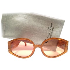 New Vintage Christian Dior 2603 Honey Translucent Optyl 1980 Sunglasses 