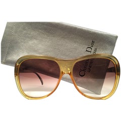 New Vintage Christian Dior 2125 Oversized Translucent Optyl 1980 Sunglasses