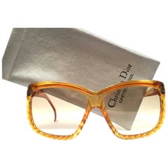 New Vintage Christian Dior 2065 Oversized Translucent Optyl 1980 Sunglasses 