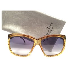 Christian Dior 2065 Vintage Green Oversized Optyl Sunglasses, 1980s