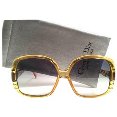 Christian Dior 2064 Vintage Green Oversized Optyl Sunglasses, 1980