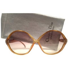 Christian Dior Vintage 2126 Honey Oversized Optyl Sunglasses, 1980 