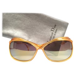 New Vintage Christian Dior 2129 40 Bug Eyed Mask Style Optyl 1980 Sunglasses