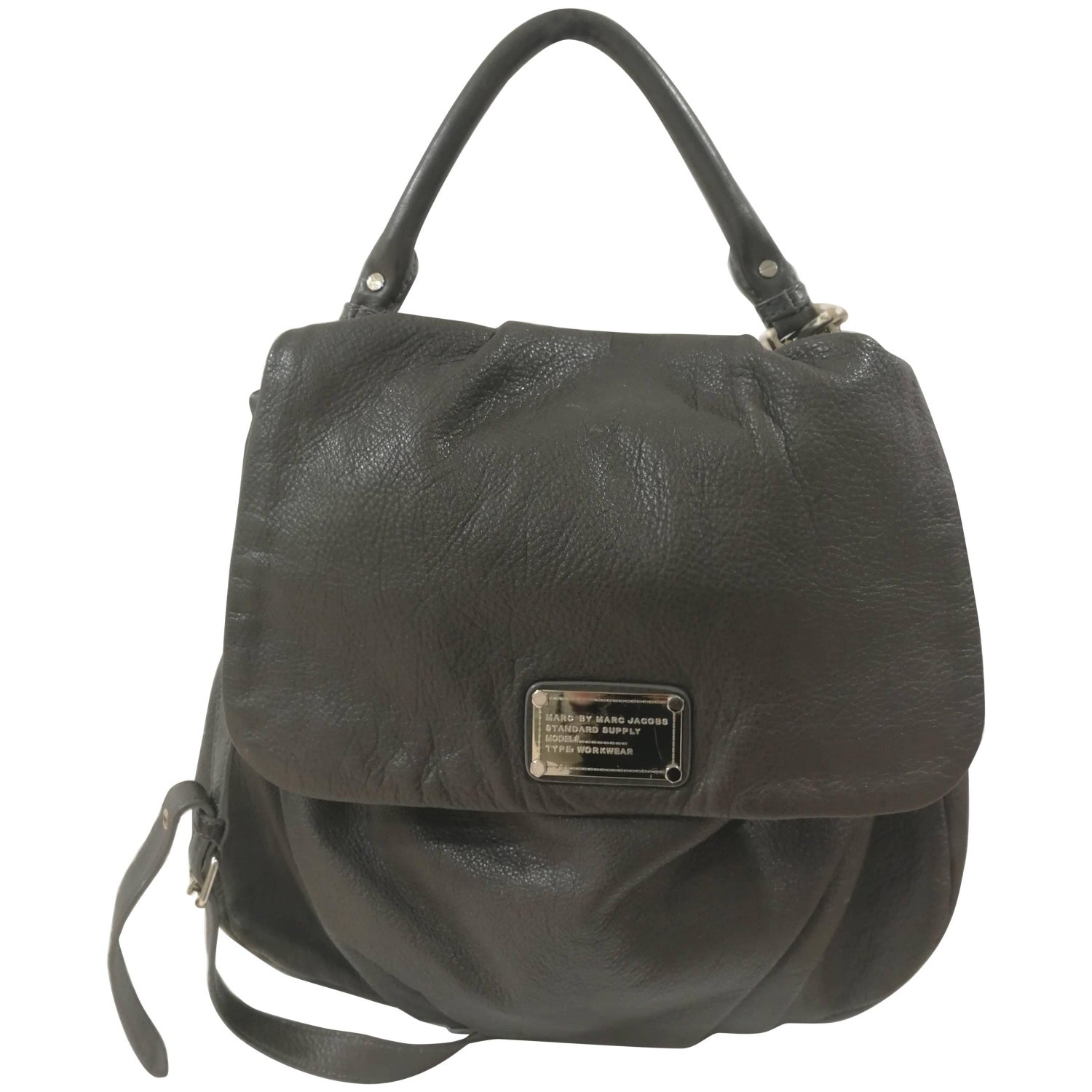 Marc Jacobs Beige Pebbled Leather Small Big Apple Gotham Shoulder Bag For  Sale at 1stDibs