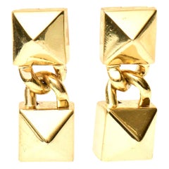 Signed Fallon Sculptural Pierced Earrings