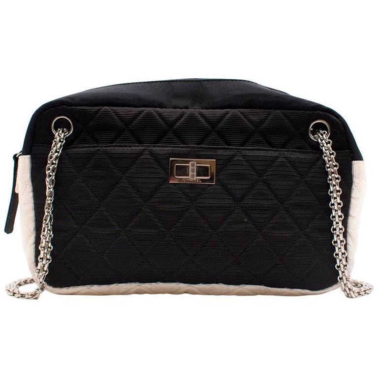 Chanel Navy and White Camera Bag For Sale at 1stdibs