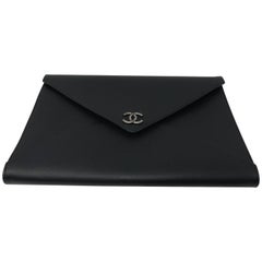 Chanel Black Leather Clutch