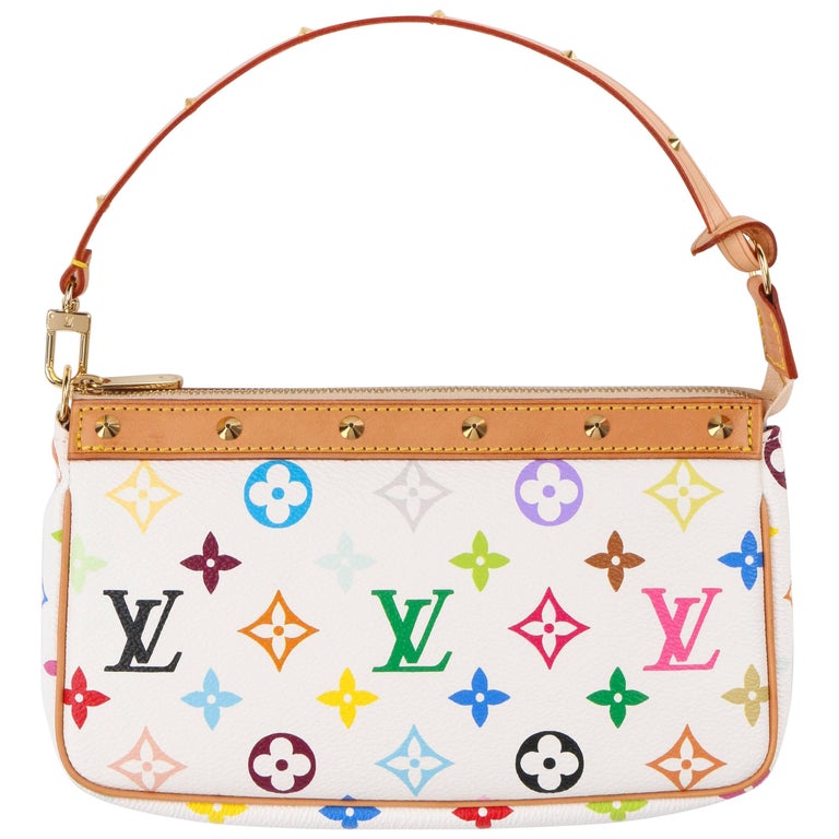 LOUIS VUITTON S/S 2003 TAKASHI MURAKAMI Pochette Multicolor Monogram  Purse NWT For Sale at 1stDibs  louis vuitton takashi murakami pochette,  takashi murakami louis vuitton pochette, louis vuitton murakami pochette