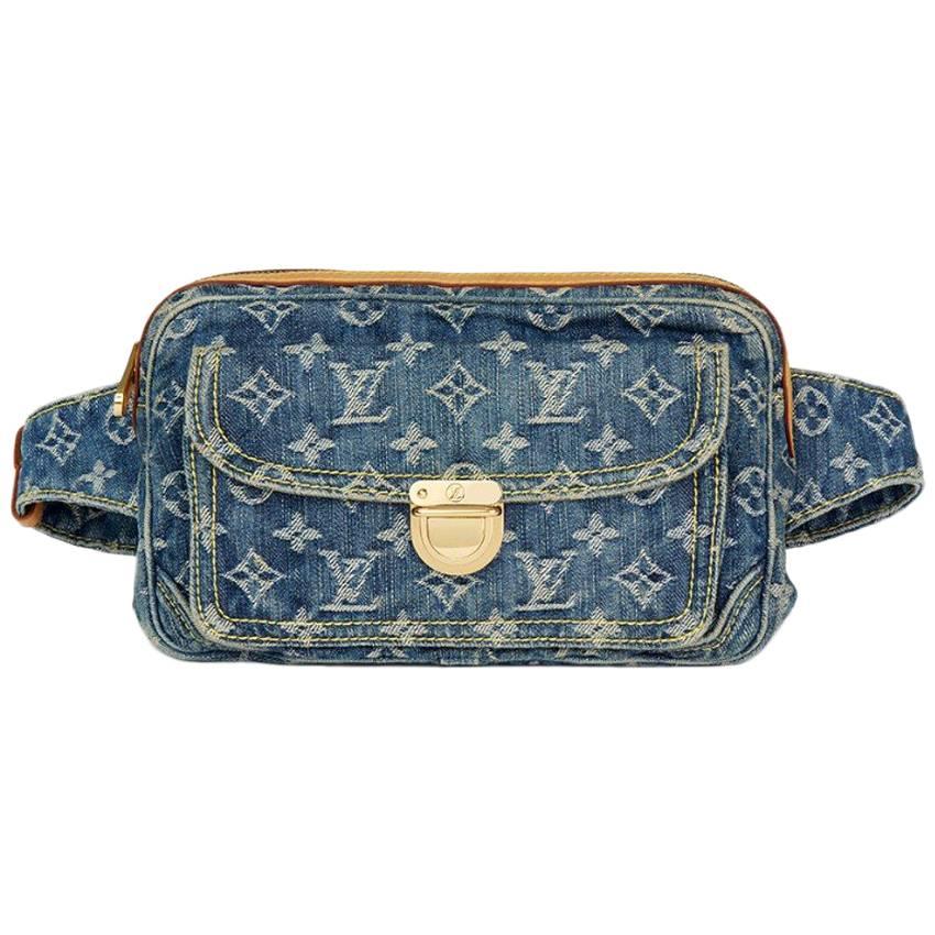 Louis Vuitton Monogram Denim Bum Bag For Sale