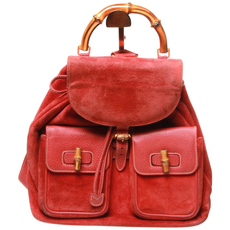 Gucci Vintage Red Backpack For Sale at 1stDibs red backpack purses