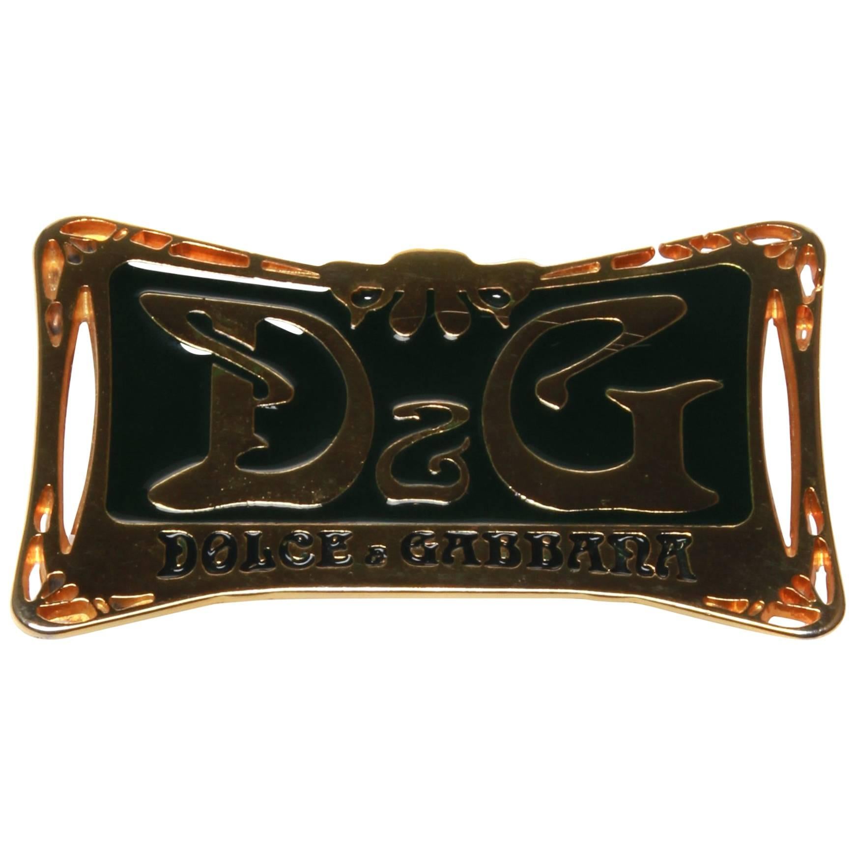 Dolce and Gabbana Art Deco Belt Buckle For Sale