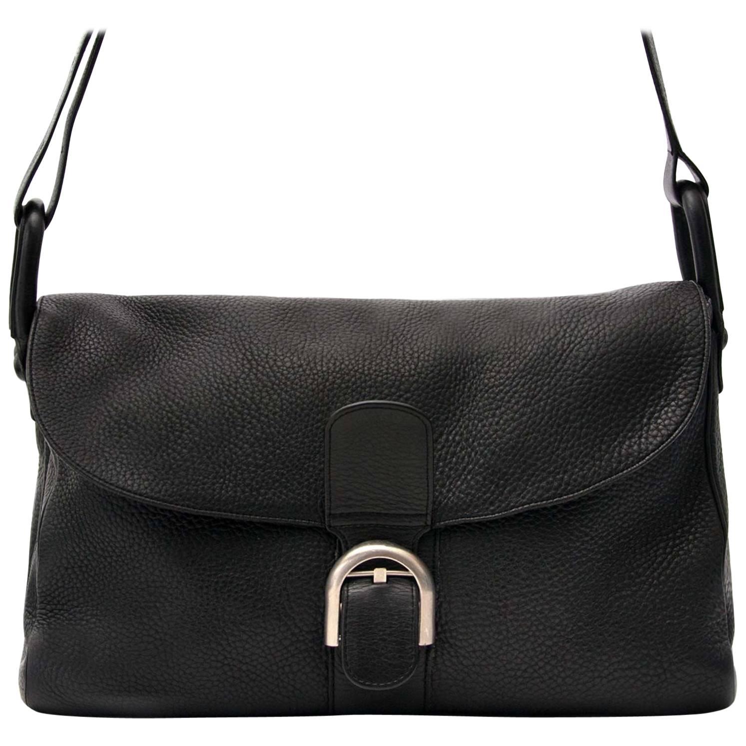 Delvaux Black Brillant Besace Shoulder Bag