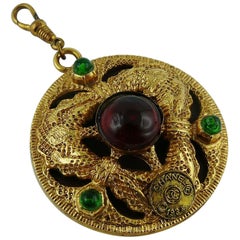 Chanel Vintage Gripoix Mirrored Pendant, 1984
