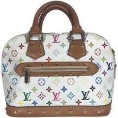 LOUIS VUITTON MURAKAMI WHITE MONOGRAM MULTICOLOR ALMA PM BAG (2004