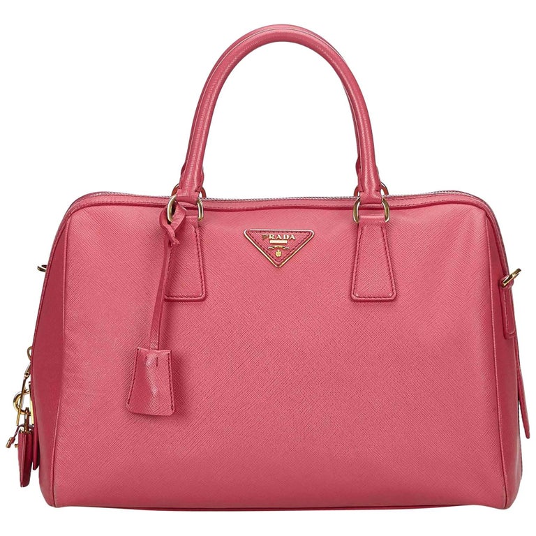 Prada Pink Saffiano Leather Bag For Sale at 1stDibs prada pink