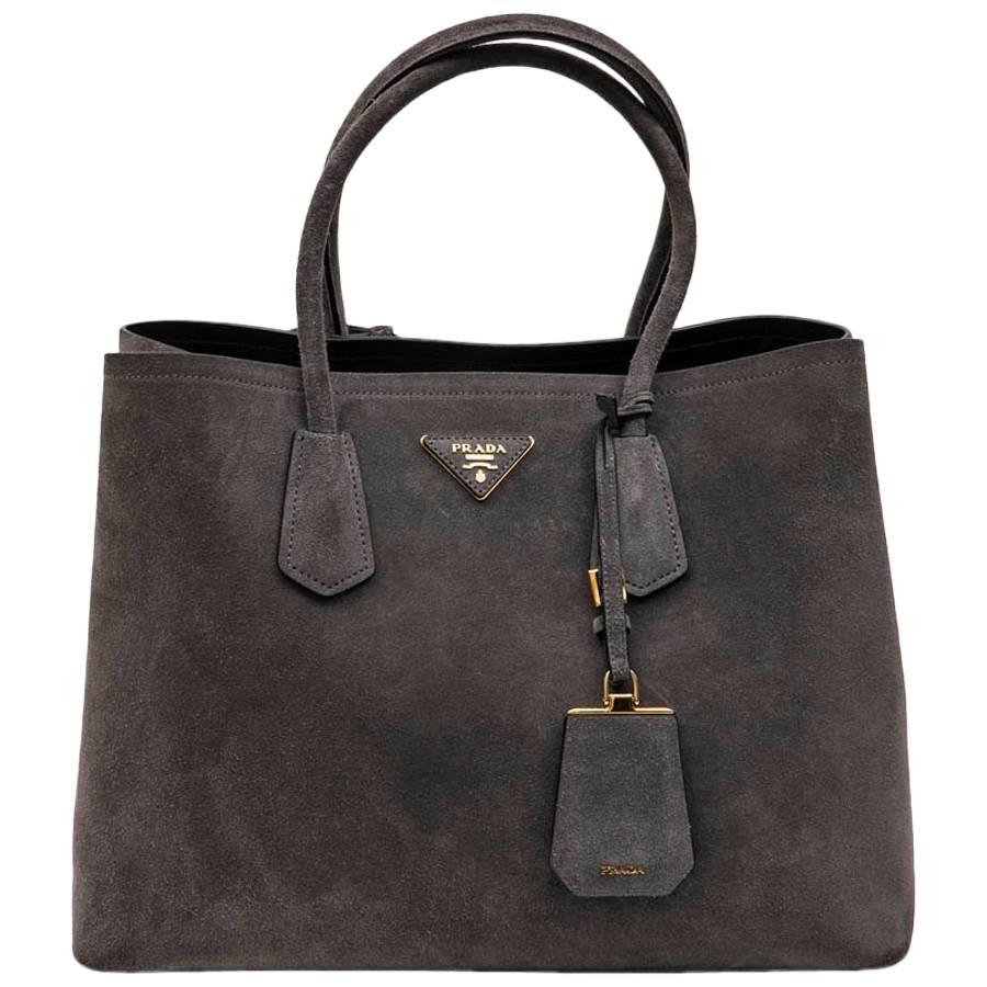 PRADA Bag in Pearly Gray Velvet Calfskin