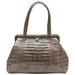 NANCY GONZALES Bag in Gray Corocdile