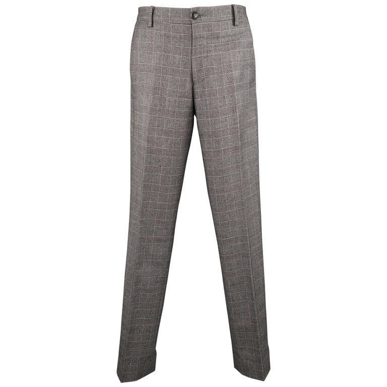 Mens Skinny Fit Wool Feel Flat Front Dress Slacks in Grey by Vinci main image 1