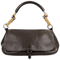 Brown Prada Leather Shoulder Bag
