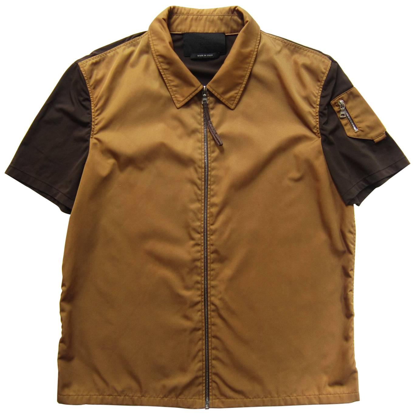 Prada Nylon Top Zip Front Jacket 1990s