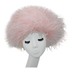 Jacques le Corre French Pink Ostrich Feather Hat