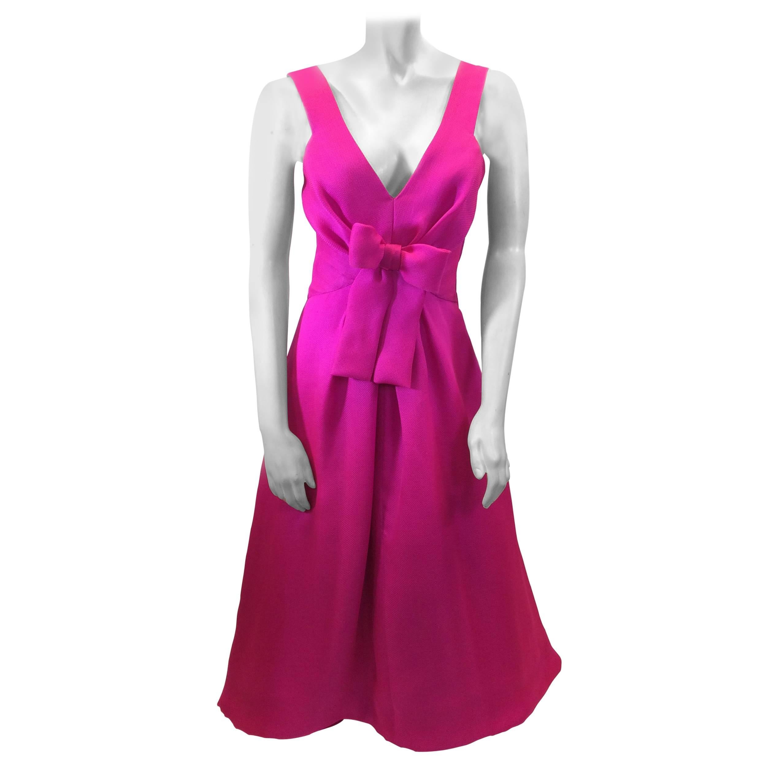 Scassi Vintage Fuchsia Formal Gown For Sale