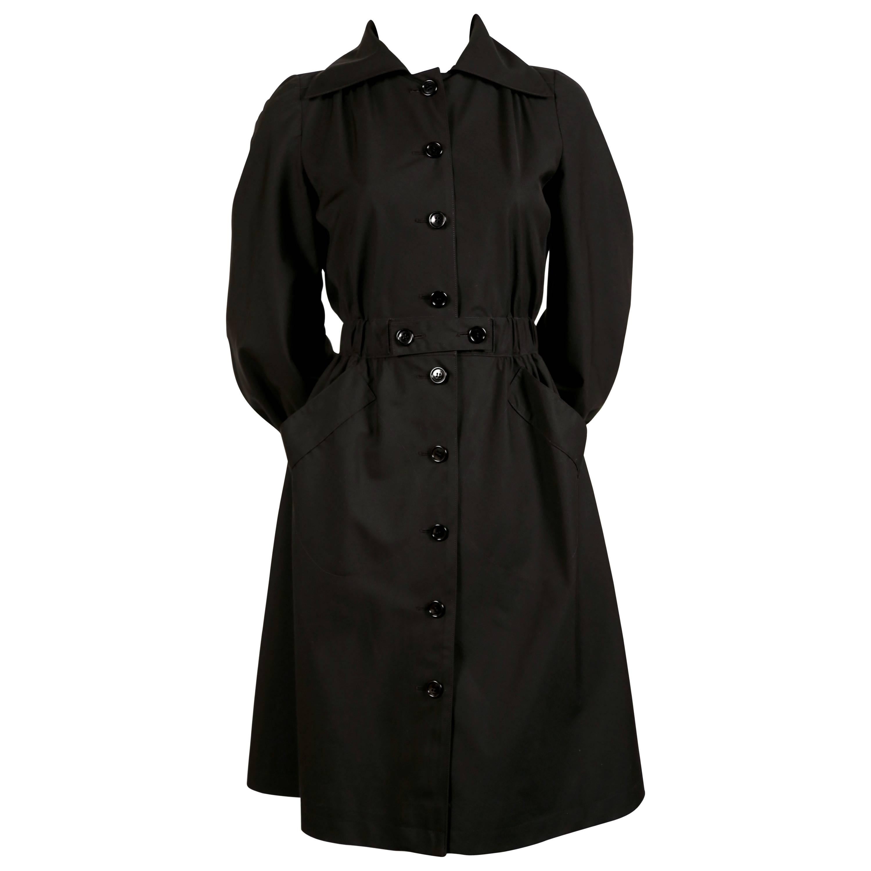 1970's ANDRES COURREGES black trench coat