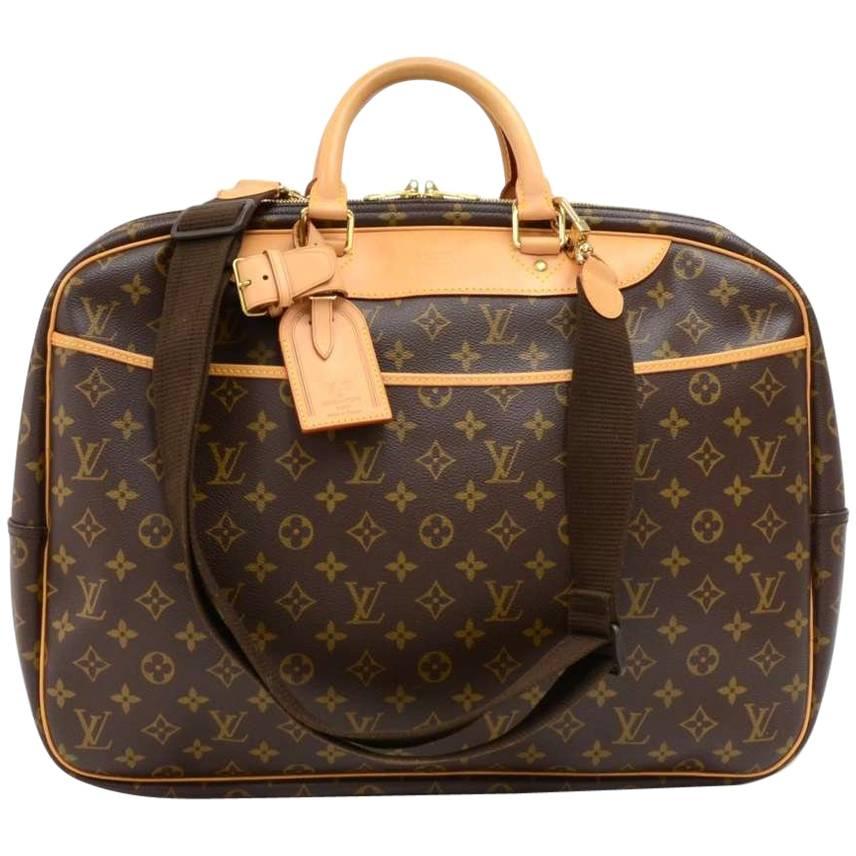 Louis Vuitton Alize 24 Heures Monogram Canvas Travel Bag + Strap