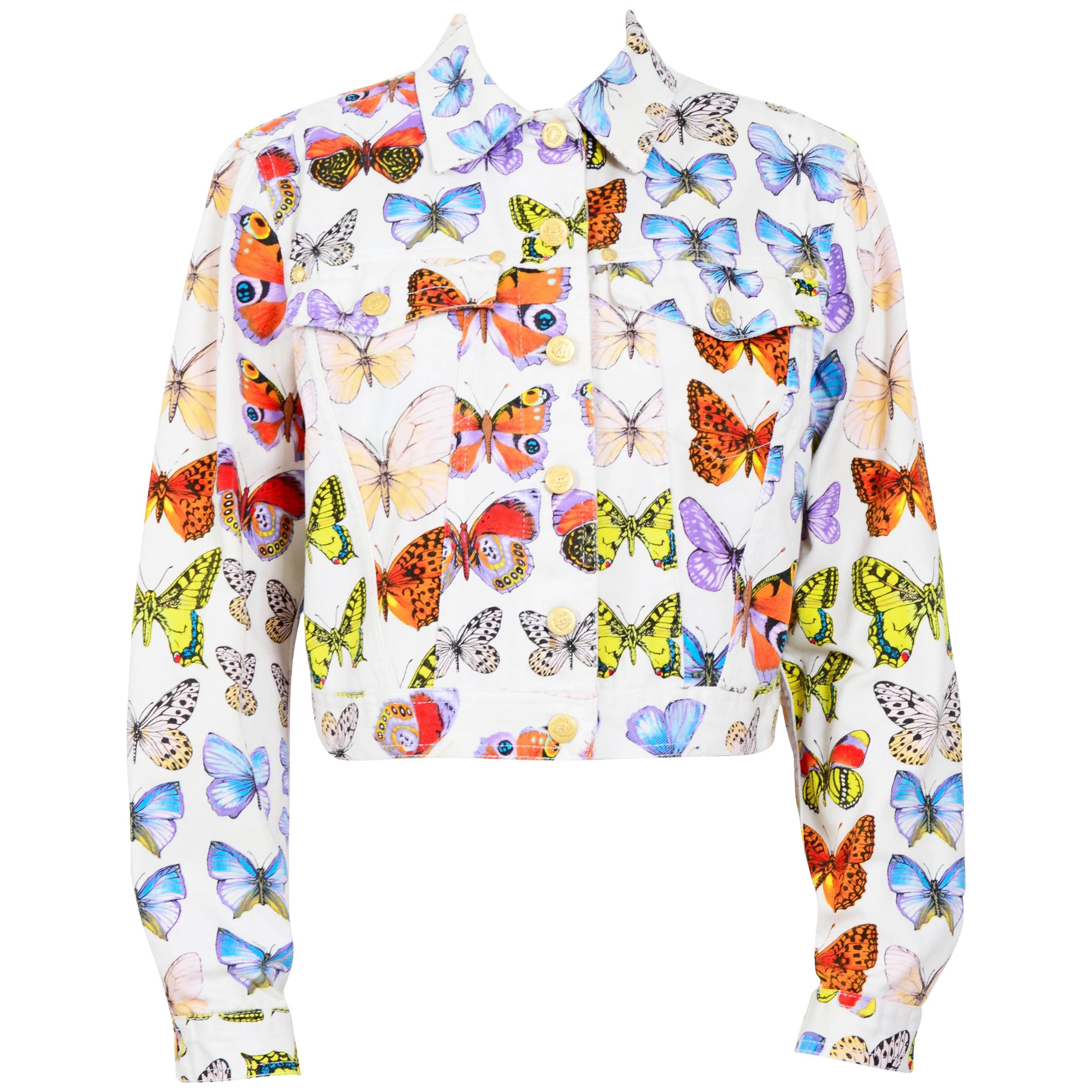 Versace jeans signature butterfly print jacket, S / S 1995