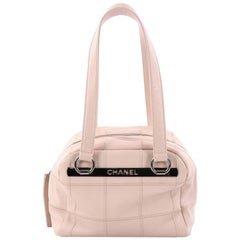 Chanel Square Stitch Bowler Bag Quilted Caviar Small