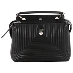 Fendi DotCom Click Top Handle Bag Quilted Leather Small 