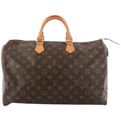 Used Louis Vuitton Speedy Bandouliere 40 Brw/Pvc/Brw Bag