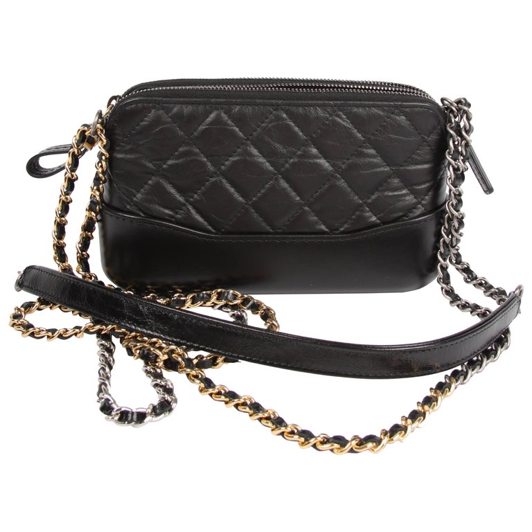 Chanel Mini Gabrielle Bag - black For Sale at 1stDibs