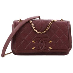 Chanel Quilted Caviar Small Filigree Flap Bag 